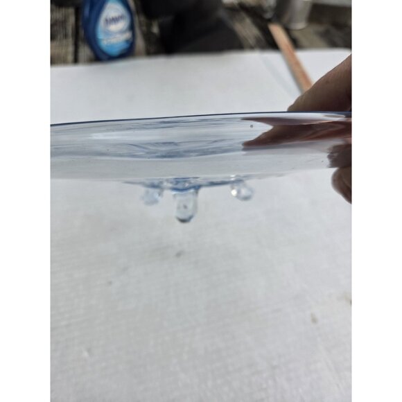 Paden City‎ 13.5" Blue Footed Console Bowl Compote Serving Tray "Maya" - Picture 14 of 16